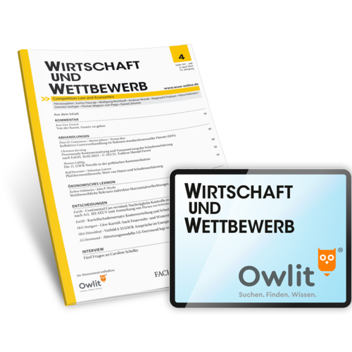 WIRTSCHAFT und WETTBEWERB Gratis-Paket