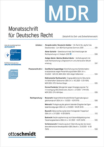 Monatsschrift für Deutsches Recht - MDR