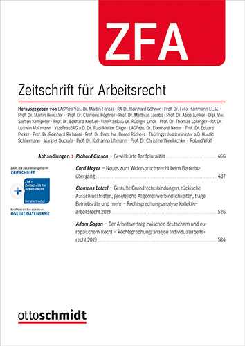 ZFA - Zeitschrift für Arbeitsrecht