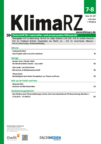 KlimaRZ Ausgabe 7-8/2023 (Zeitschrift) 